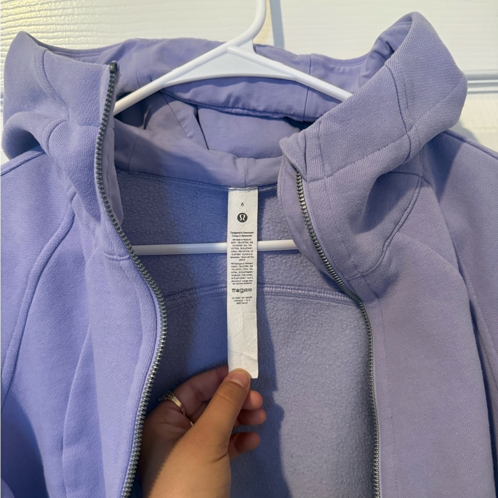 Lululemon athletica Scuba Full Zip Cropped Hoodie Size 6 in Dark Lavender - Picture 9 of 11